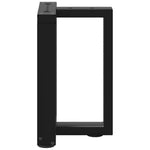 2 db fekete, T-alakú acél dohányzóasztal láb 28x25x(42-43) cm 5
