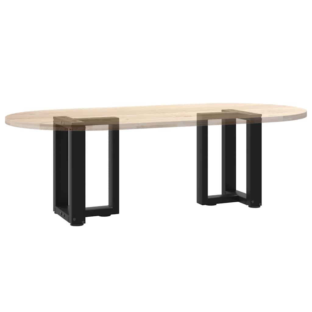 2 db fekete, T-alakú acél dohányzóasztal láb 28x25x(42-43) cm 8