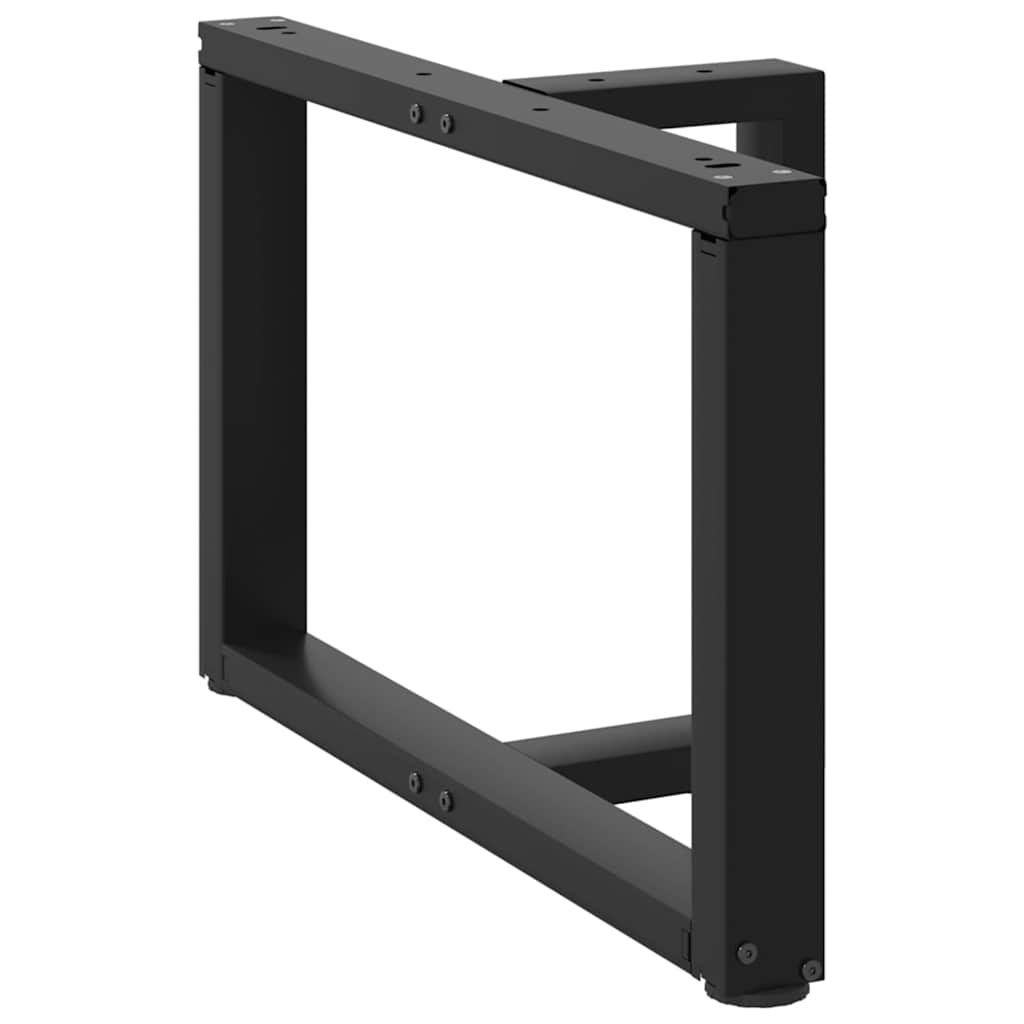 2 db fekete, T-alakú acél dohányzóasztal láb 70x25x(42-43) cm 4