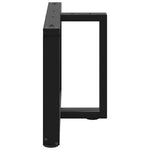 2 db fekete, T-alakú acél dohányzóasztal láb 70x25x(42-43) cm 5