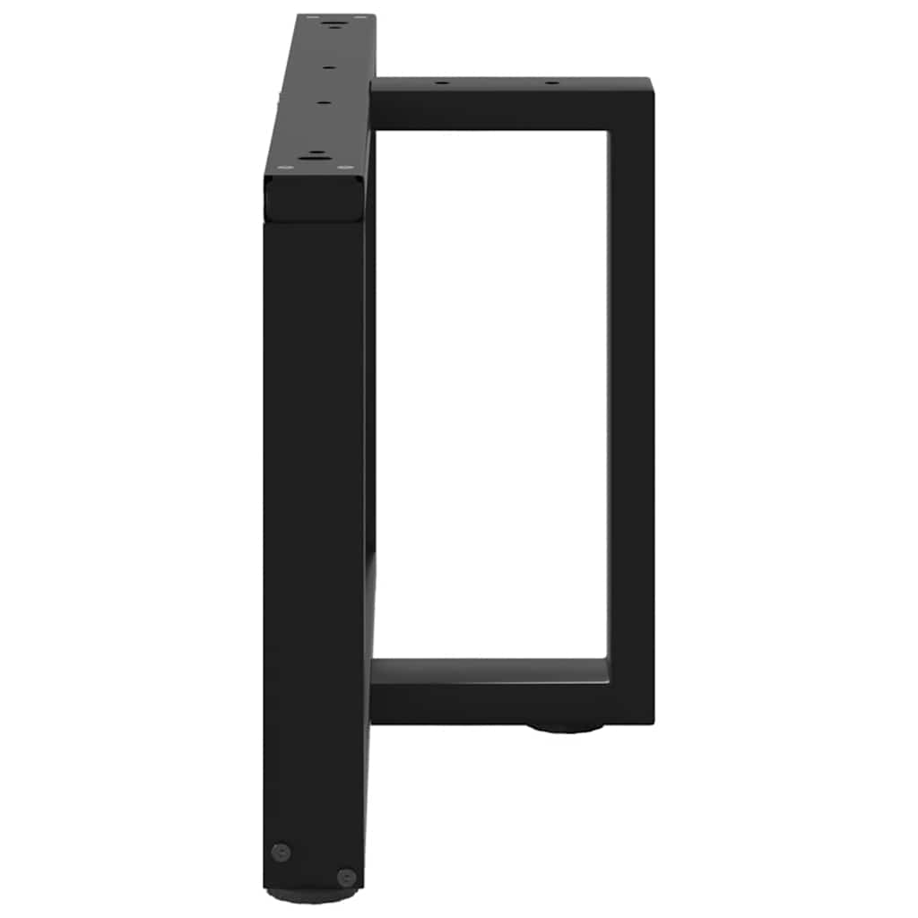 2 db fekete, T-alakú acél dohányzóasztal láb 70x25x(42-43) cm 5