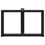 2 db fekete, T-alakú acél dohányzóasztal láb 70x25x(42-43) cm 6