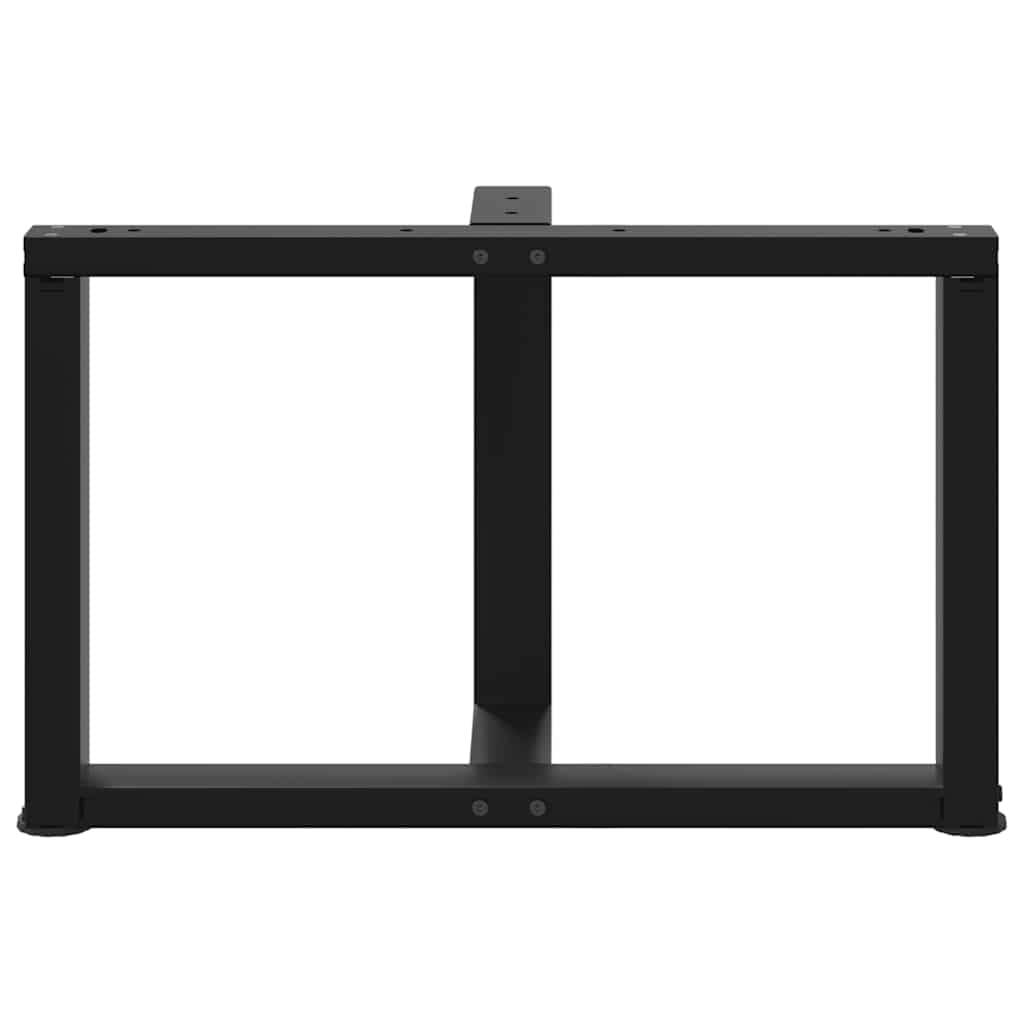 2 db fekete, T-alakú acél dohányzóasztal láb 70x25x(42-43) cm 6