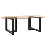 2 db fekete, T-alakú acél dohányzóasztal láb 70x25x(42-43) cm 8