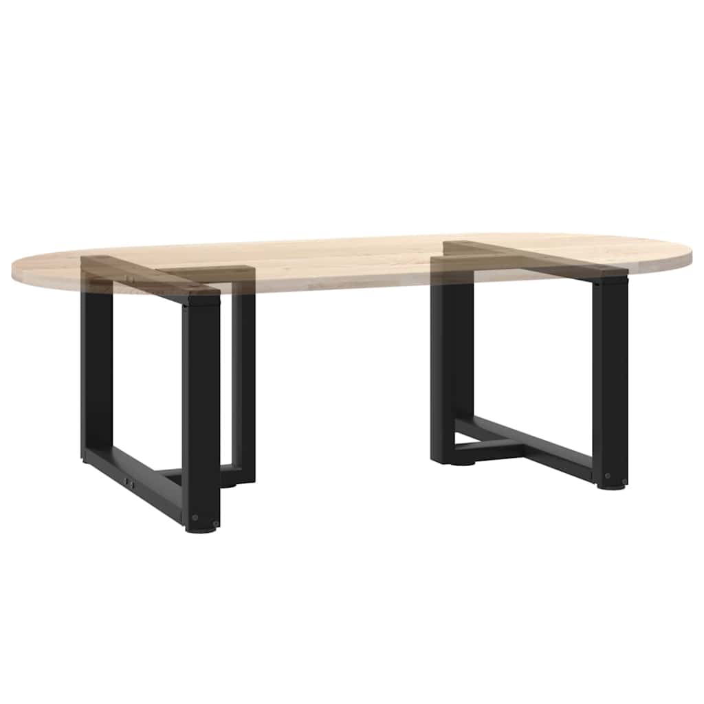 2 db fekete, T-alakú acél dohányzóasztal láb 70x25x(42-43) cm 8