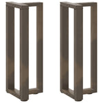 2 db fekete, T-alakú acél konzolasztal láb 25x28x(72-73) cm
