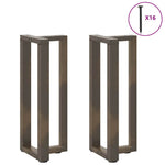 2 db fekete, T-alakú acél konzolasztal láb 25x28x(72-73) cm 3