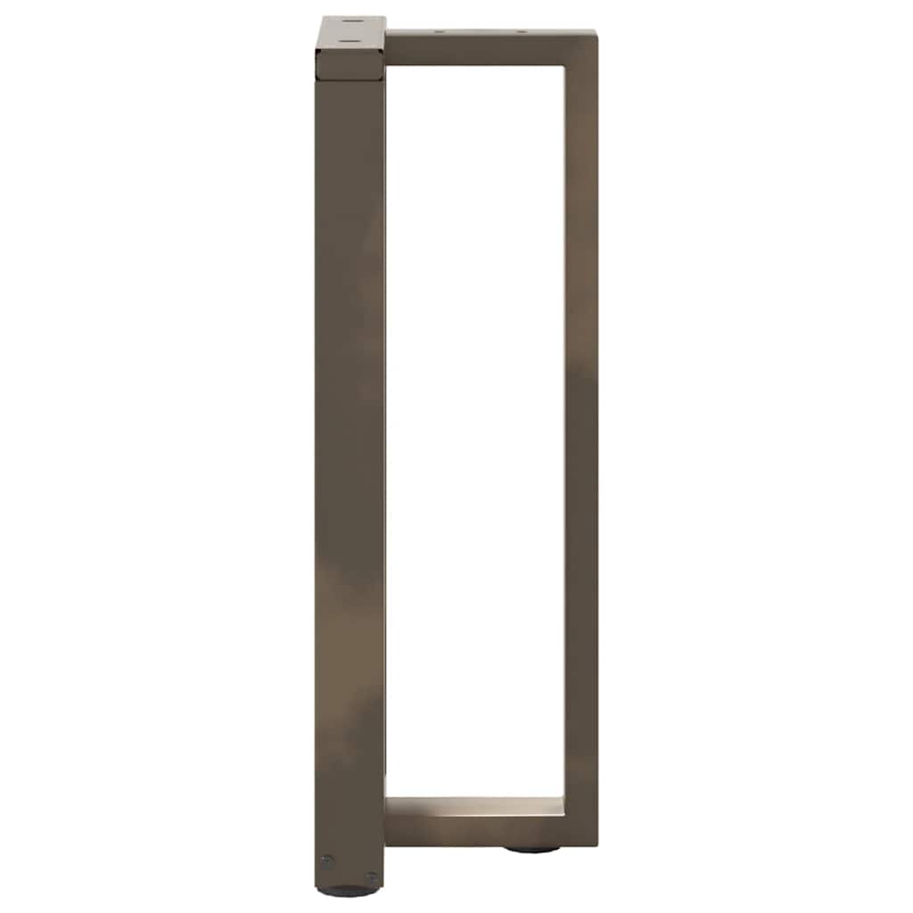 2 db fekete, T-alakú acél konzolasztal láb 25x28x(72-73) cm 5