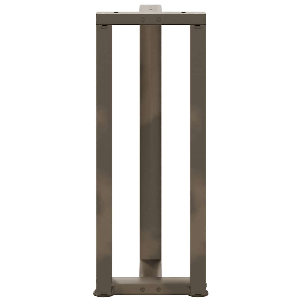 2 db fekete, T-alakú acél konzolasztal láb 25x28x(72-73) cm 6