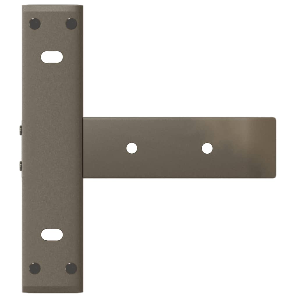 2 db fekete, T-alakú acél konzolasztal láb 25x28x(72-73) cm 7