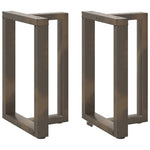 2 db fekete, T-alakú acél étkezőasztal láb 60x35x(72-73) cm