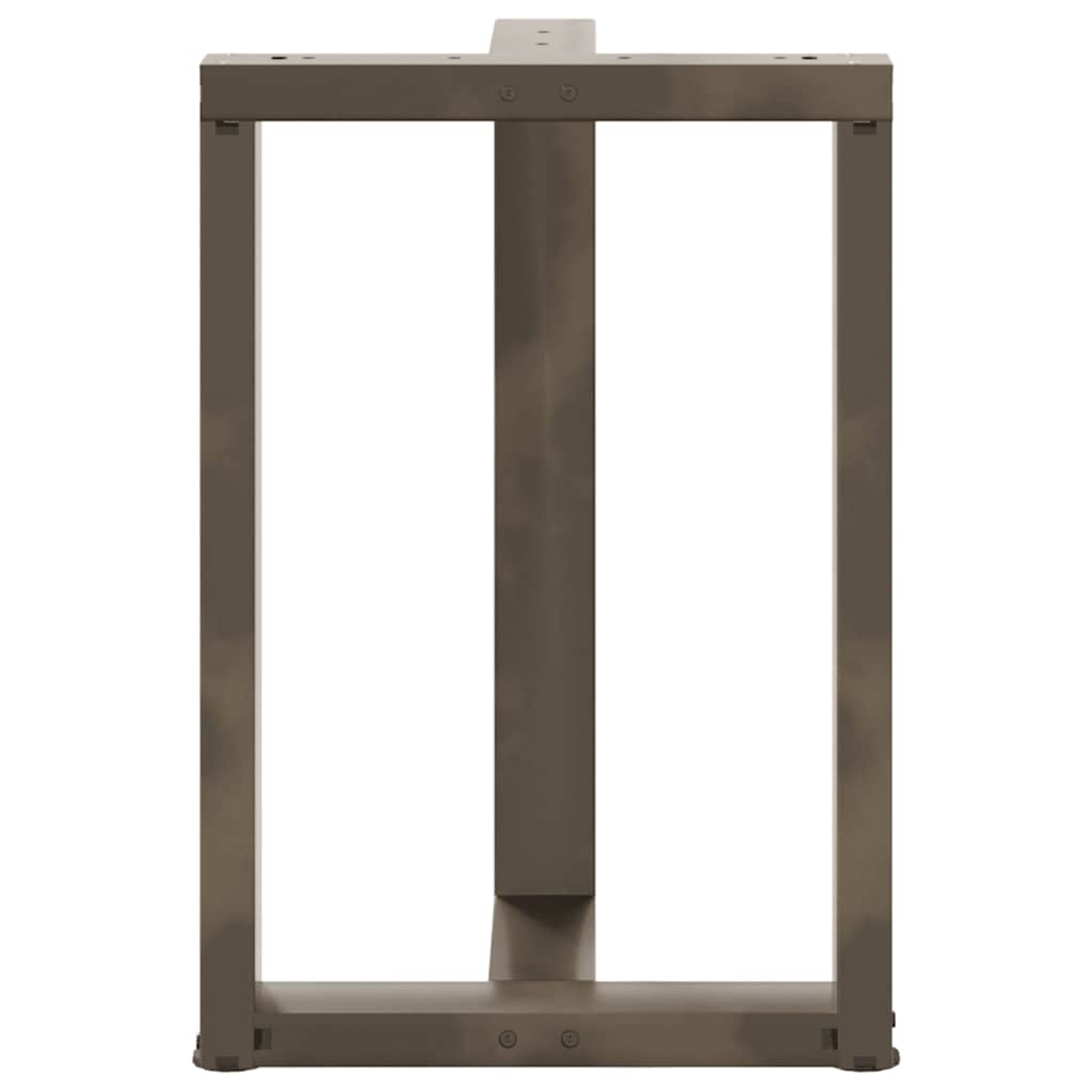 2 db fekete, T-alakú acél étkezőasztal láb 60x35x(72-73) cm 6