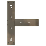 2 db fekete, T-alakú acél étkezőasztal láb 60x35x(72-73) cm 7