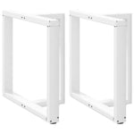 2 db fehér, T-alakú étkezőasztal láb 70x35x(72-73) cm acél étkezőasztal láb
