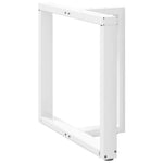 2 db fehér, T-alakú étkezőasztal láb 70x35x(72-73) cm acél étkezőasztal láb 3