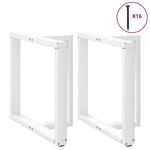 2 db fehér, T-alakú étkezőasztal láb 70x35x(72-73) cm acél étkezőasztal láb 5