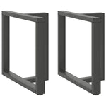 2 db antracitszürke, T-alakú acél étkezőasztal láb 80x35x(72-73) cm