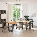 2 db antracitszürke, T-alakú acél étkezőasztal láb 80x35x(72-73) cm 2