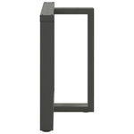 2 db antracitszürke, T-alakú acél étkezőasztal láb 80x35x(72-73) cm 5