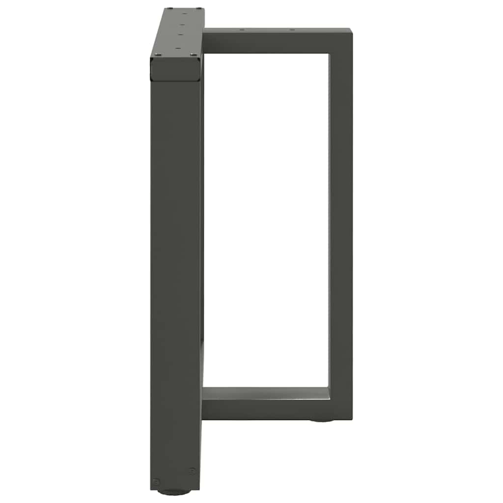 2 db antracitszürke, T-alakú acél étkezőasztal láb 80x35x(72-73) cm 5