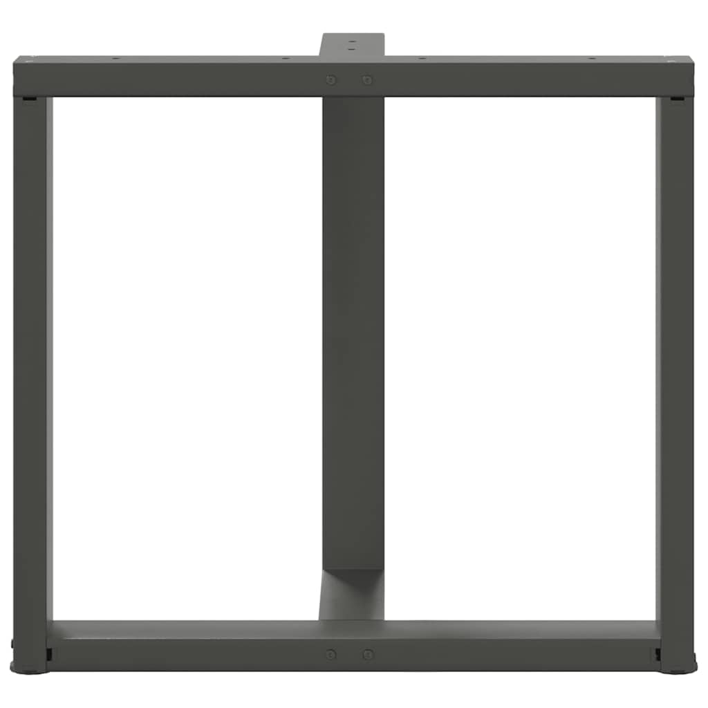2 db antracitszürke, T-alakú acél étkezőasztal láb 80x35x(72-73) cm 6