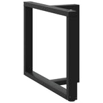 2 db T-alakú étkezőasztal láb fekete 100x35x(72-73) cm acél étkezőasztal 3