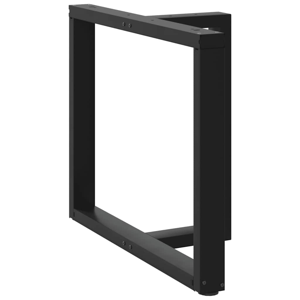 2 db T-alakú étkezőasztal láb fekete 100x35x(72-73) cm acél étkezőasztal 3