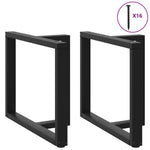 2 db T-alakú étkezőasztal láb fekete 100x35x(72-73) cm acél étkezőasztal 5