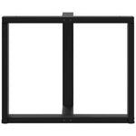 2 db T-alakú étkezőasztal láb fekete 100x35x(72-73) cm acél étkezőasztal 6