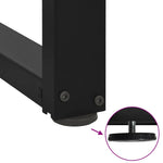 2 db T-alakú étkezőasztal láb fekete 100x35x(72-73) cm acél étkezőasztal 9