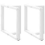 2 db fehér, T-alakú étkezőasztal láb 100 x 35 x (72-73) cm acél