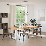 2 db fehér, T-alakú étkezőasztal láb 100 x 35 x (72-73) cm acél 2