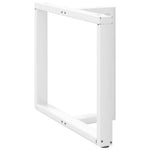 2 db fehér, T-alakú étkezőasztal láb 100 x 35 x (72-73) cm acél 3