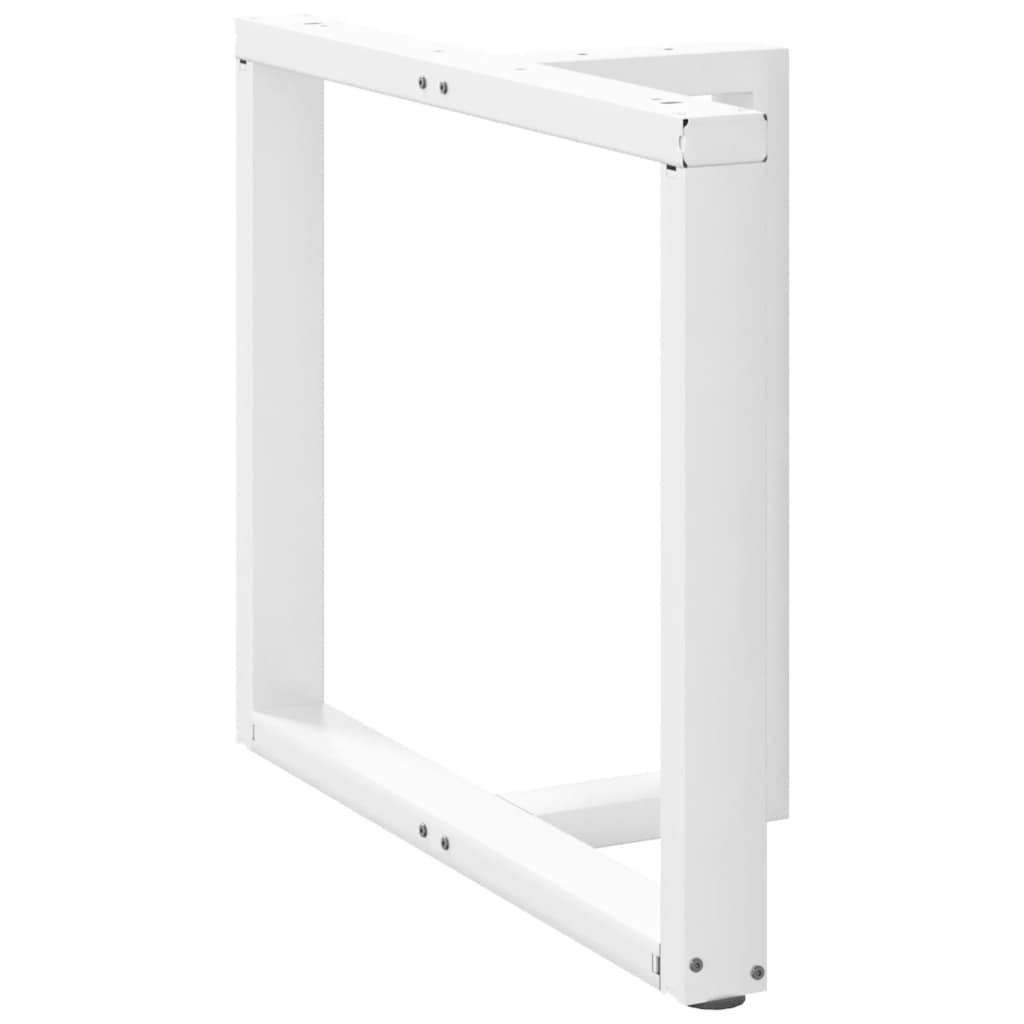 2 db fehér, T-alakú étkezőasztal láb 100 x 35 x (72-73) cm acél 3