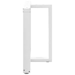 2 db fehér, T-alakú étkezőasztal láb 100 x 35 x (72-73) cm acél 4