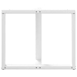 2 db fehér, T-alakú étkezőasztal láb 100 x 35 x (72-73) cm acél 6