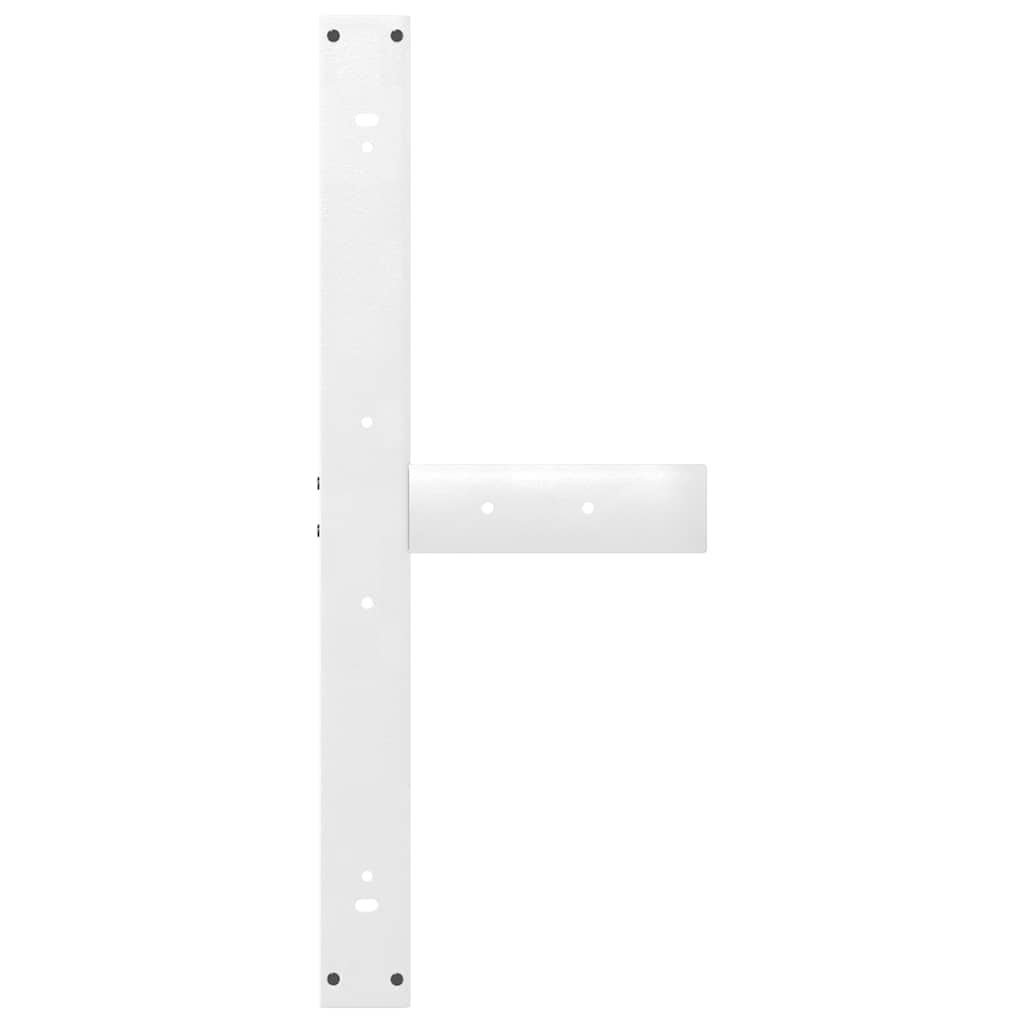 2 db fehér, T-alakú étkezőasztal láb 100 x 35 x (72-73) cm acél 7