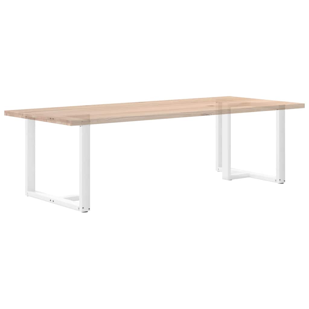 2 db fehér, T-alakú étkezőasztal láb 100 x 35 x (72-73) cm acél 8