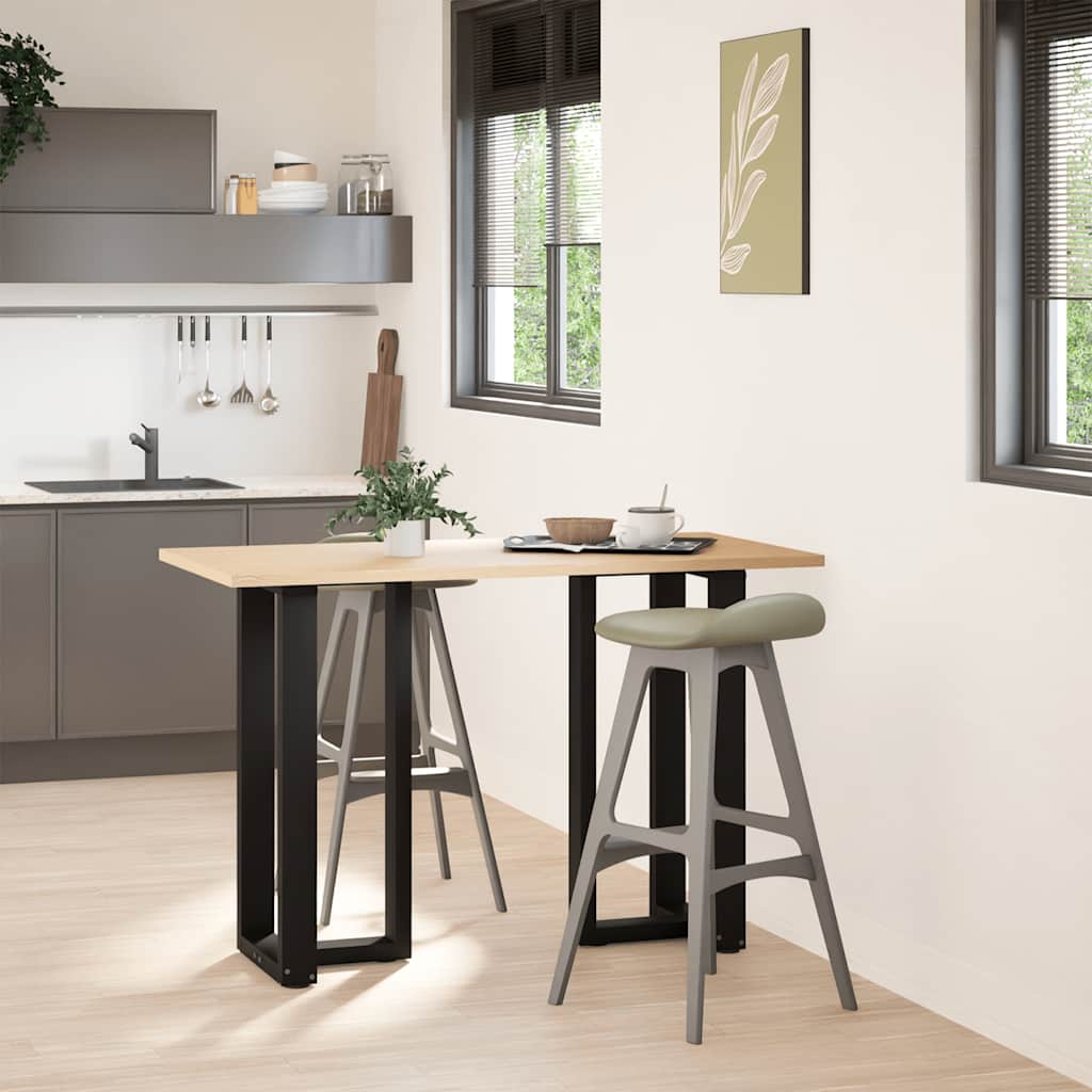 2 db fekete, T-alakú acél bárasztalláb 50x35x(90-91) cm 2