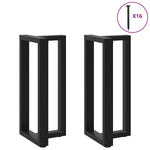 2 db fekete, T-alakú acél bárasztalláb 50x35x(90-91) cm 3