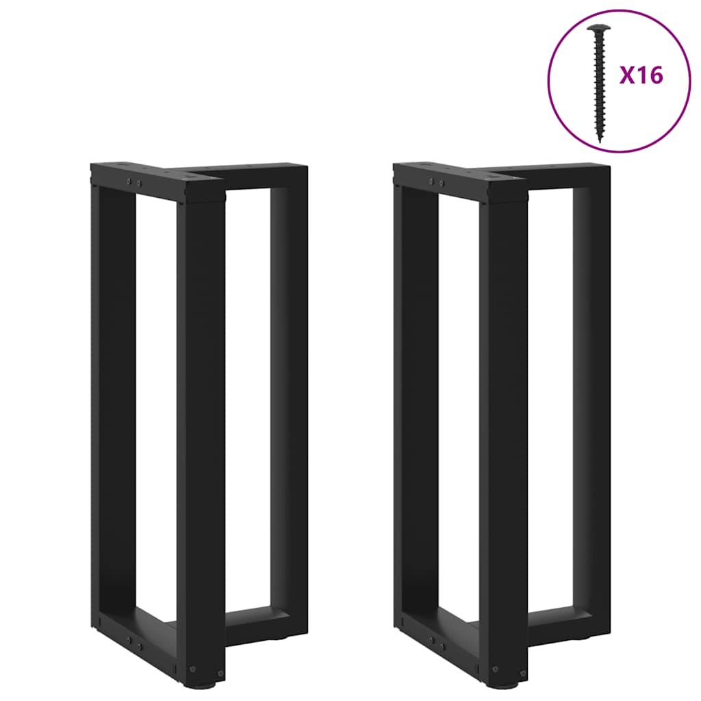 2 db fekete, T-alakú acél bárasztalláb 50x35x(90-91) cm 3