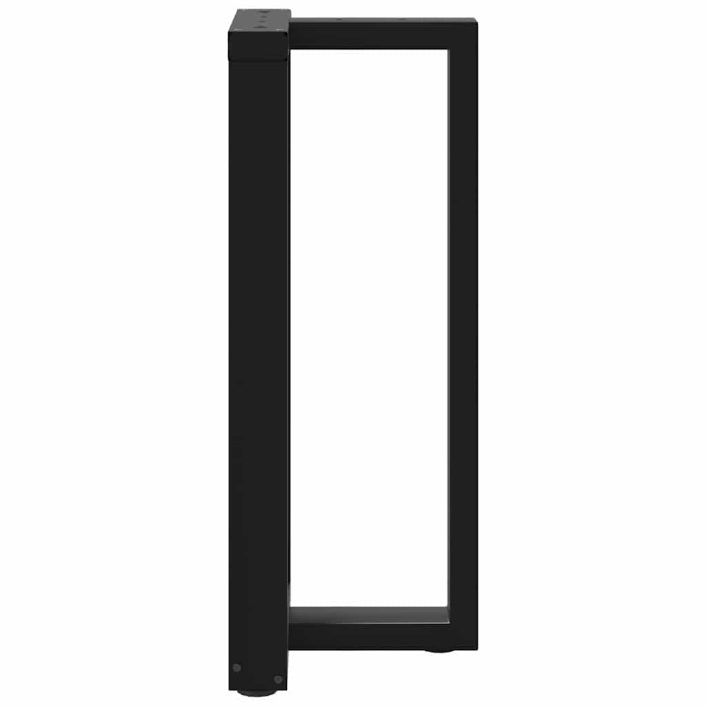 2 db fekete, T-alakú acél bárasztalláb 50x35x(90-91) cm 5