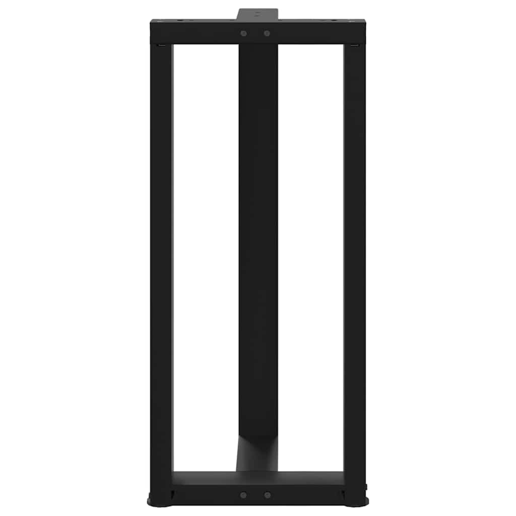 2 db fekete, T-alakú acél bárasztalláb 50x35x(90-91) cm 6