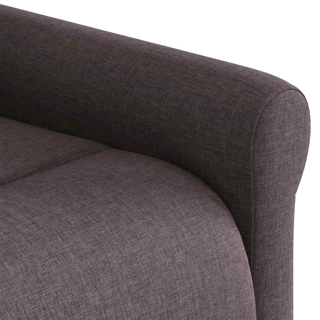 Sötétbarna szövet dönthető fotel 8