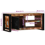 TV szekrény 80x30x35 cm tömörfa, újrahasznosított fa 11