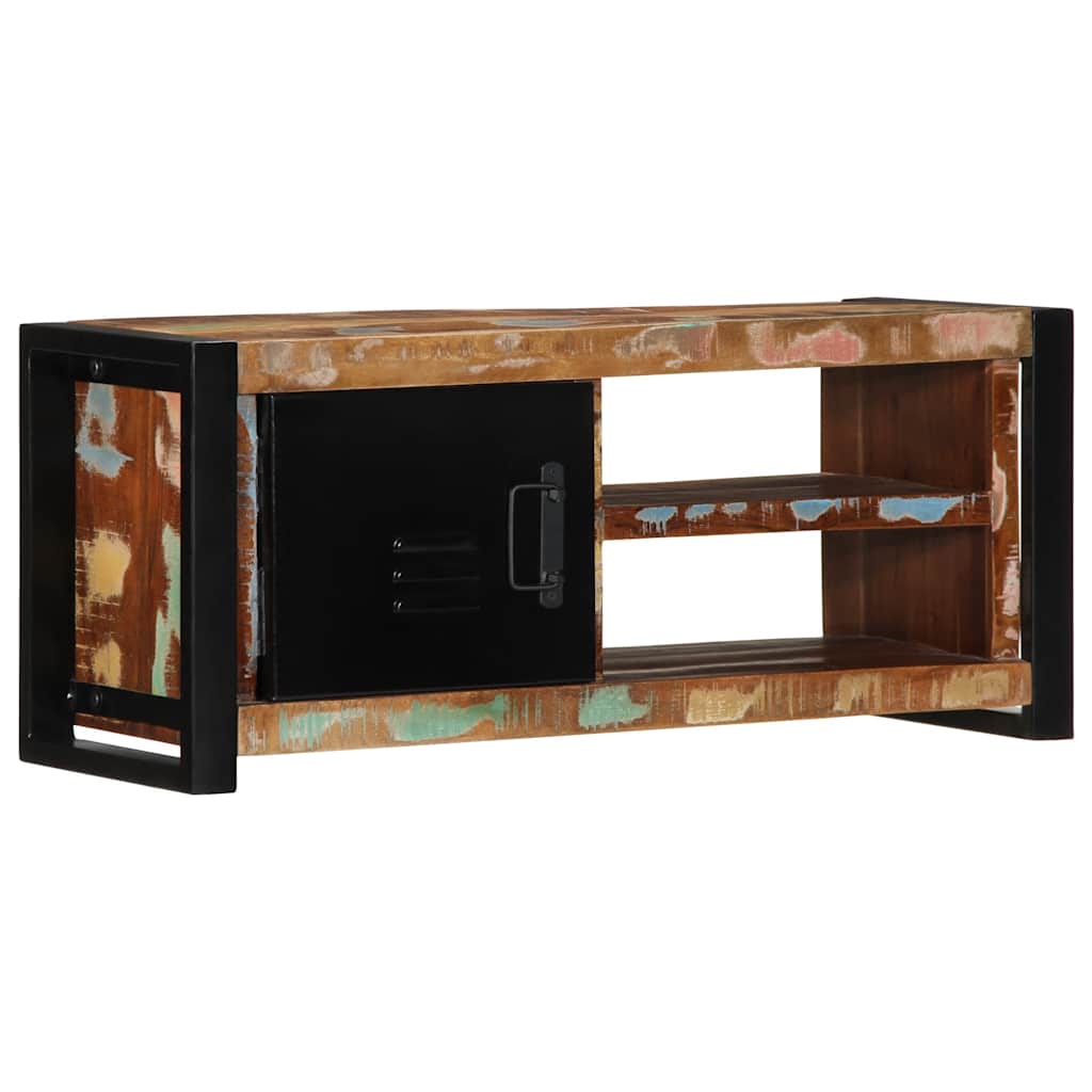TV szekrény 80x30x35 cm tömörfa, újrahasznosított fa 12