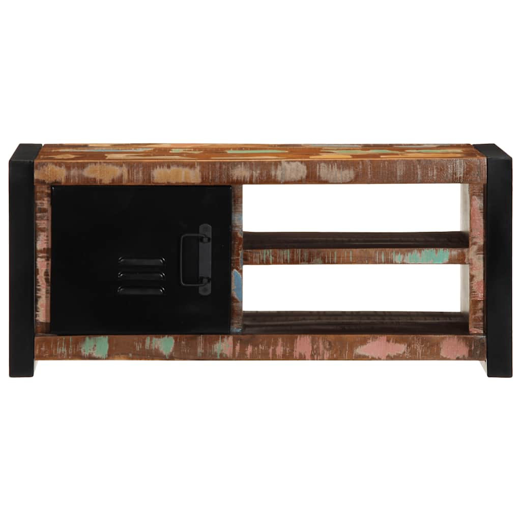 TV szekrény 80x30x35 cm tömörfa, újrahasznosított fa 3