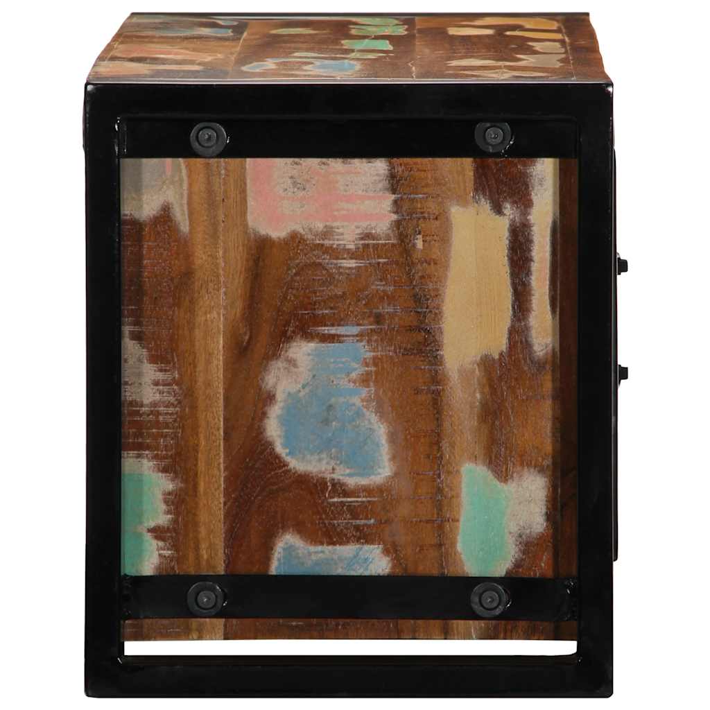 TV szekrény 80x30x35 cm tömörfa, újrahasznosított fa 4