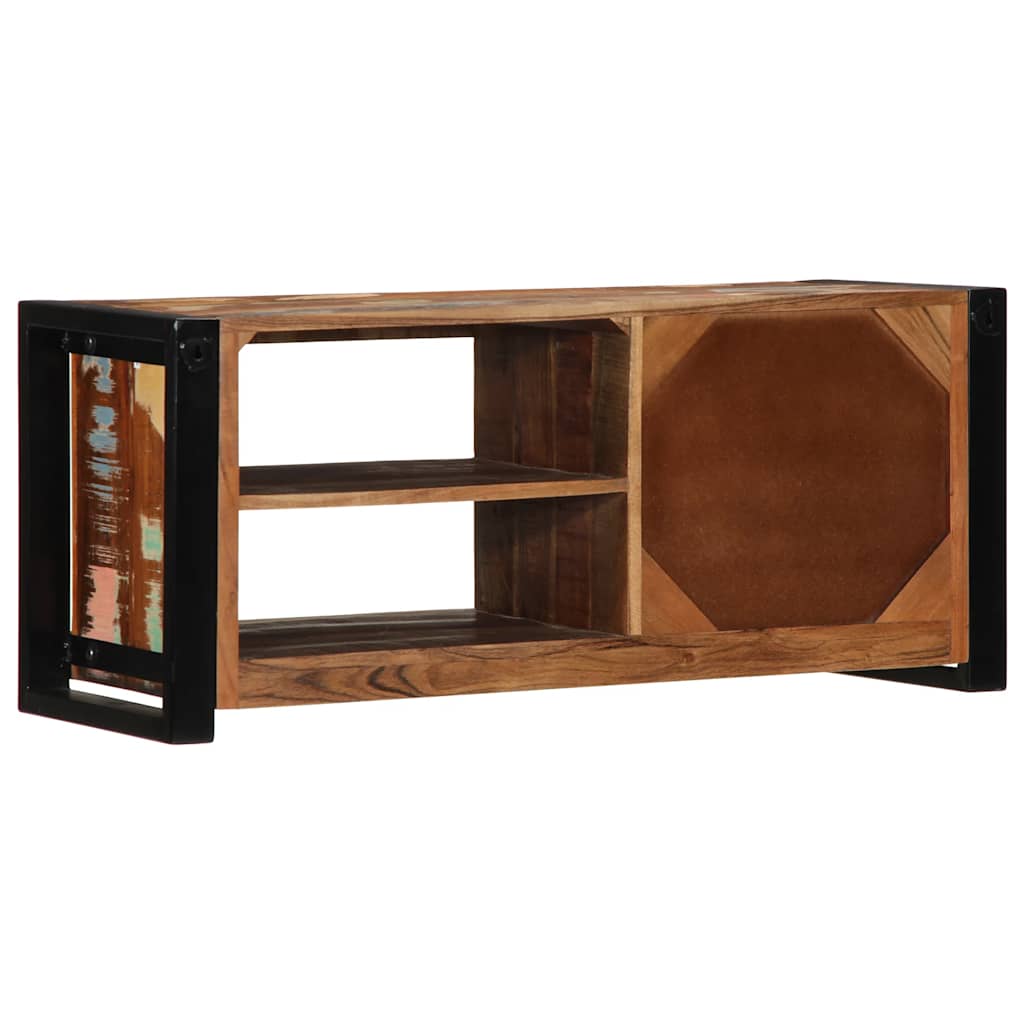 TV szekrény 80x30x35 cm tömörfa, újrahasznosított fa 5