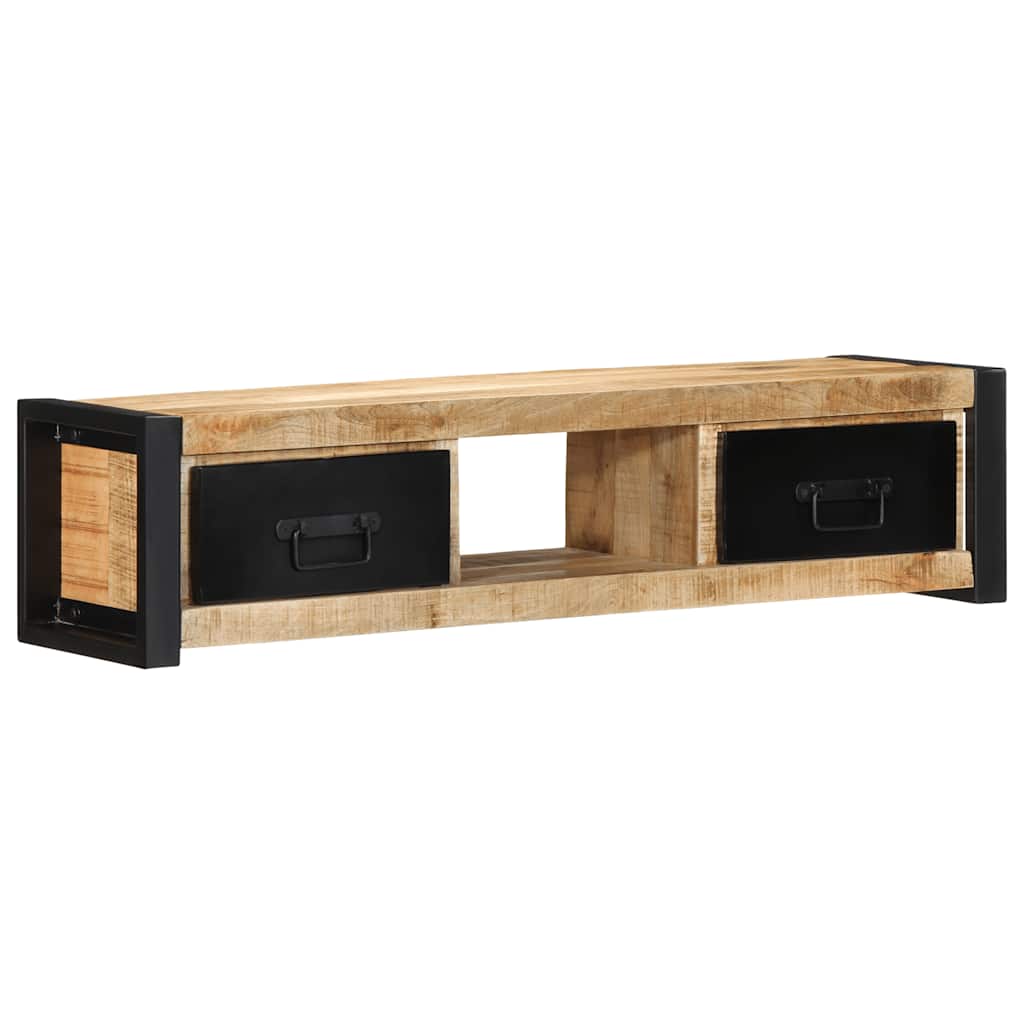 TV szekrény 100x30x25 cm tömör durva fa Mango 4